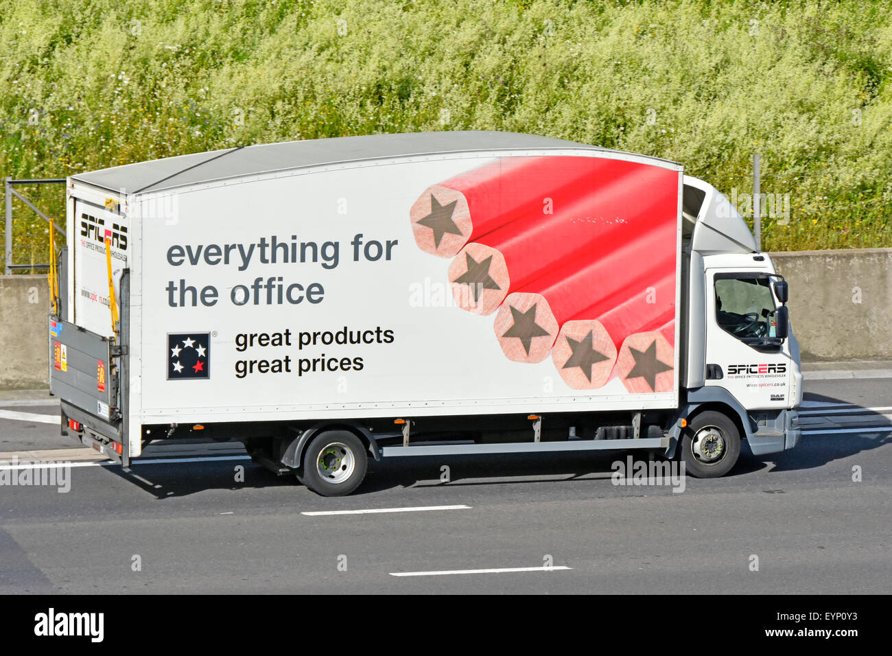 Spicers wholesale office products distributor delivery truck lorry with