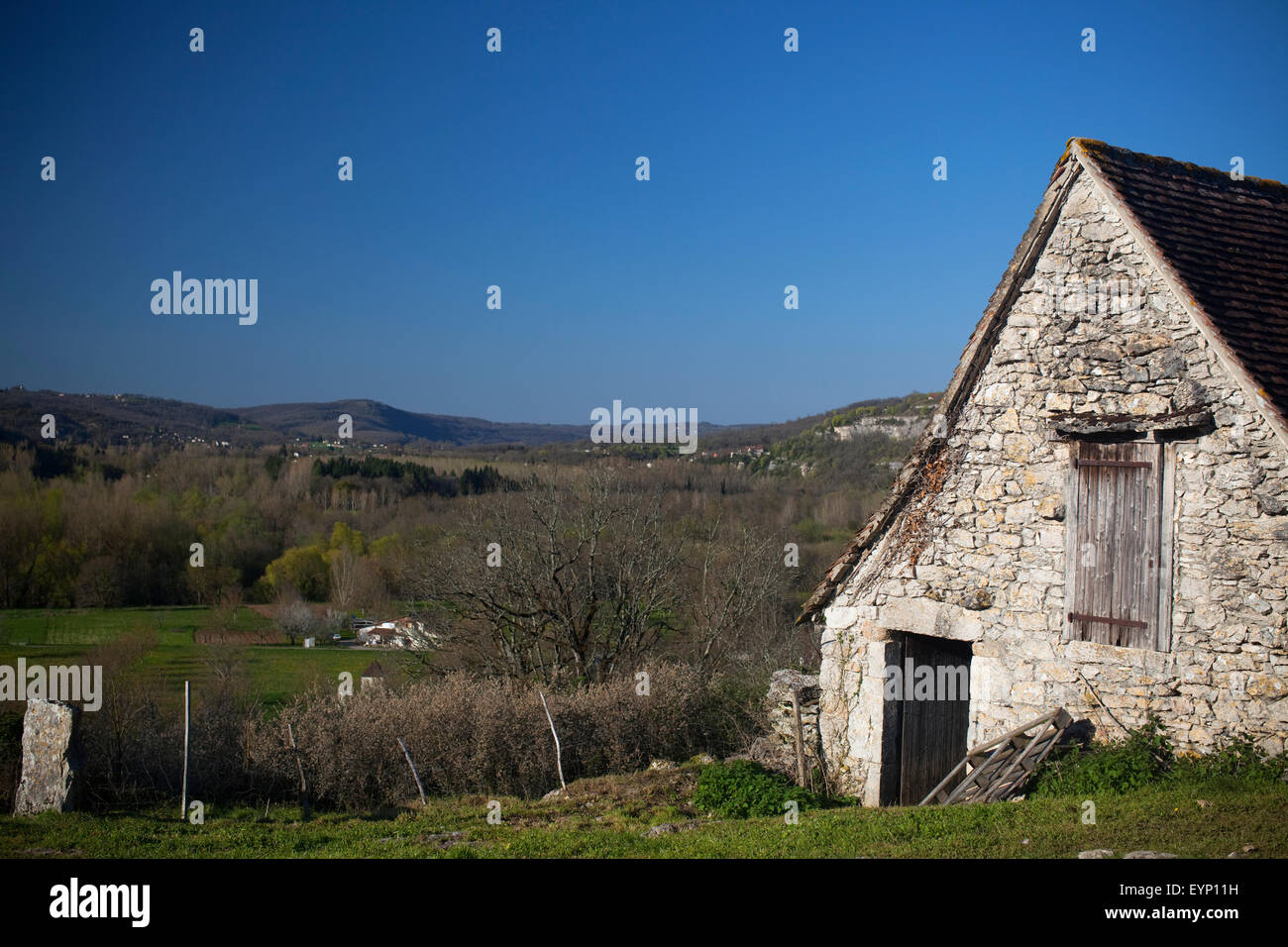 Lanscape of Lot, Central France Stock Photo