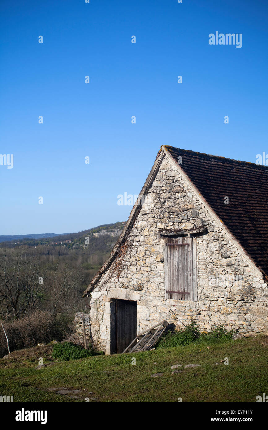 Lanscape of Lot, Central France Stock Photo