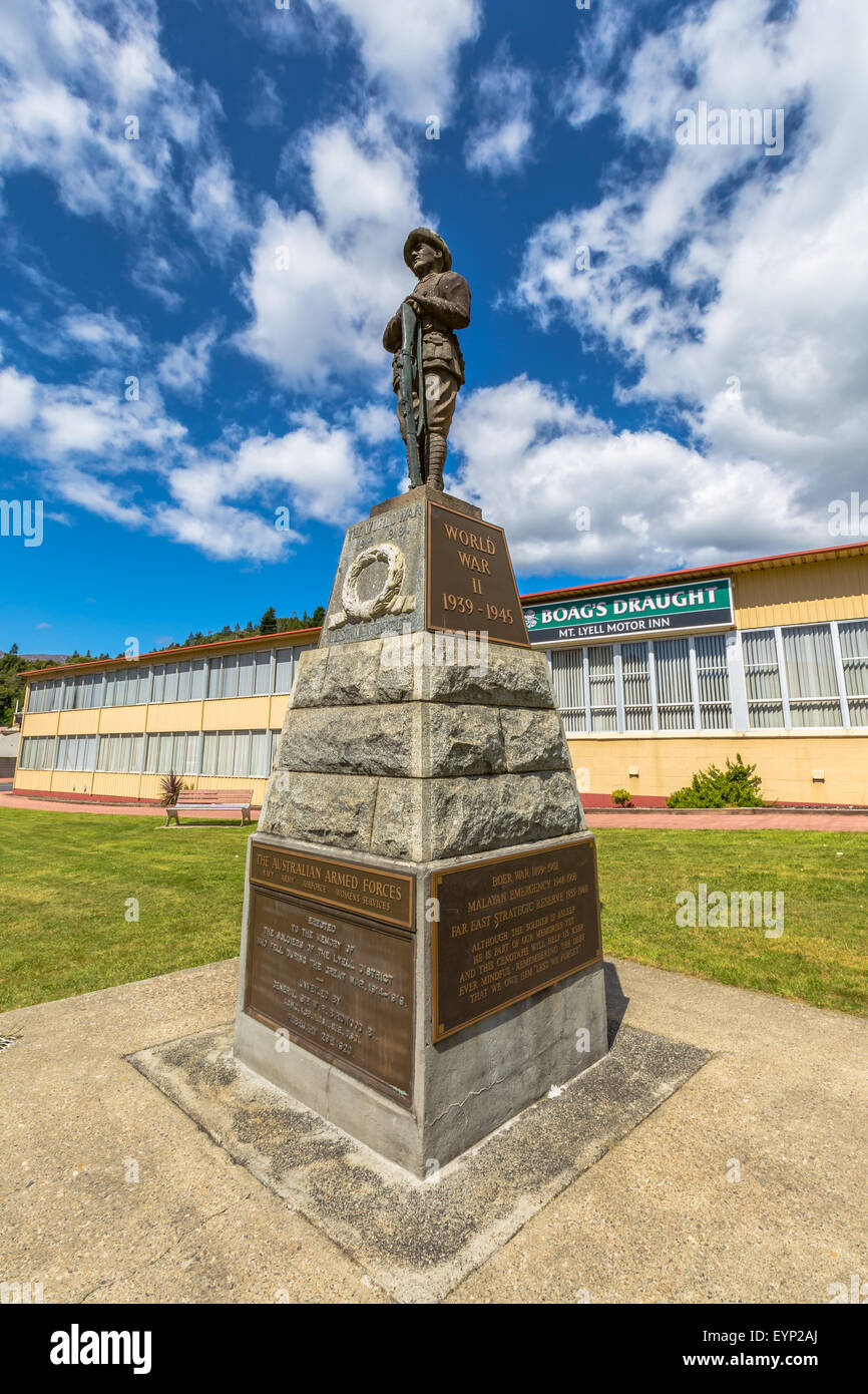 Queenstown Tasmania Memorial Stock Photo