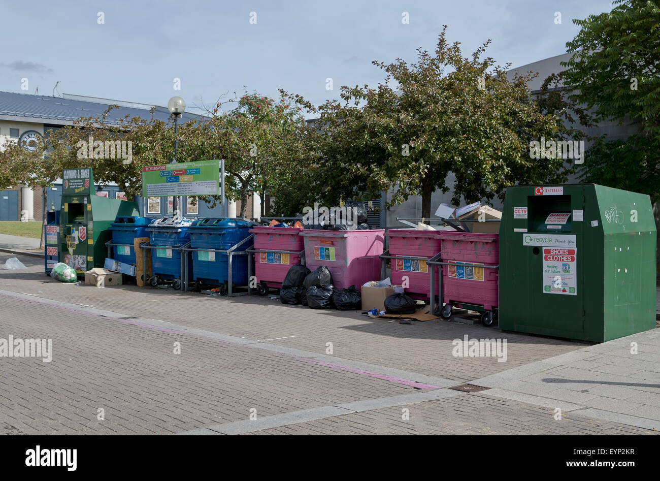 Recycling waste bins hi-res stock photography and images - Alamy
