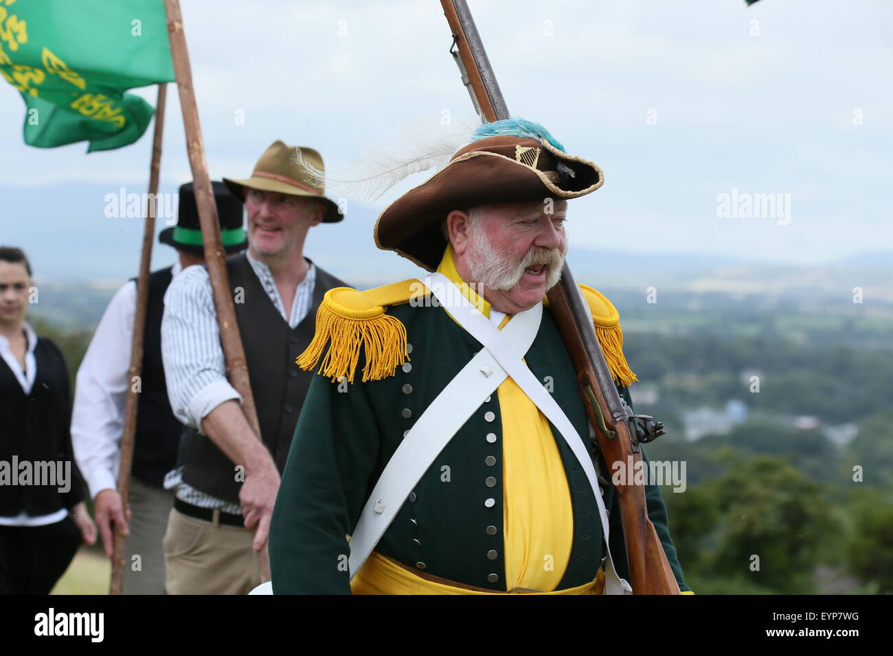 County Wexford, Ireland. 2nd Aug, 2015.Image from the Battle of Vinegar Hill reenactment near
