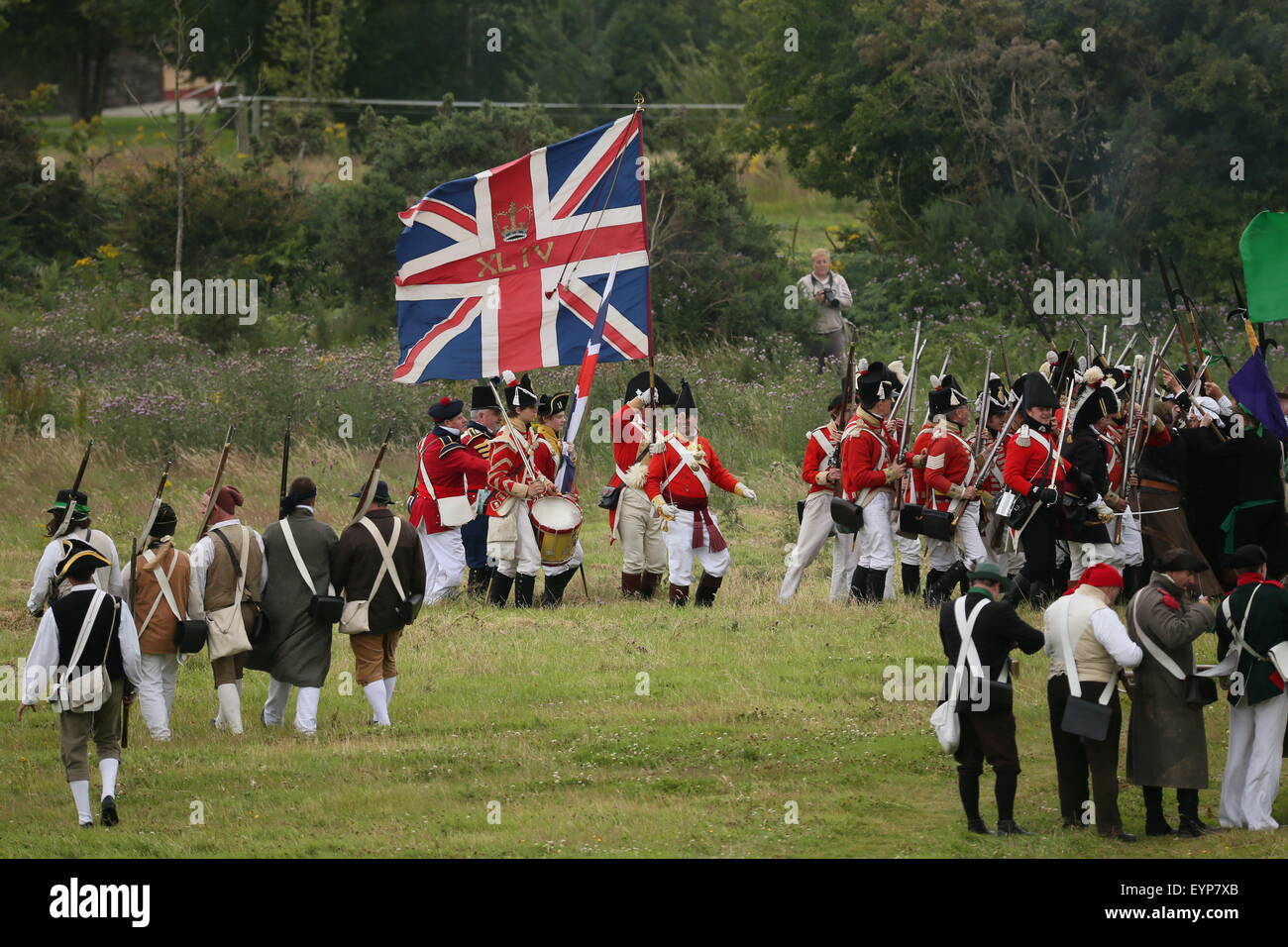 County Wexford, Ireland. 2nd Aug, 2015.Image from the Battle of Vinegar Hill reenactment near