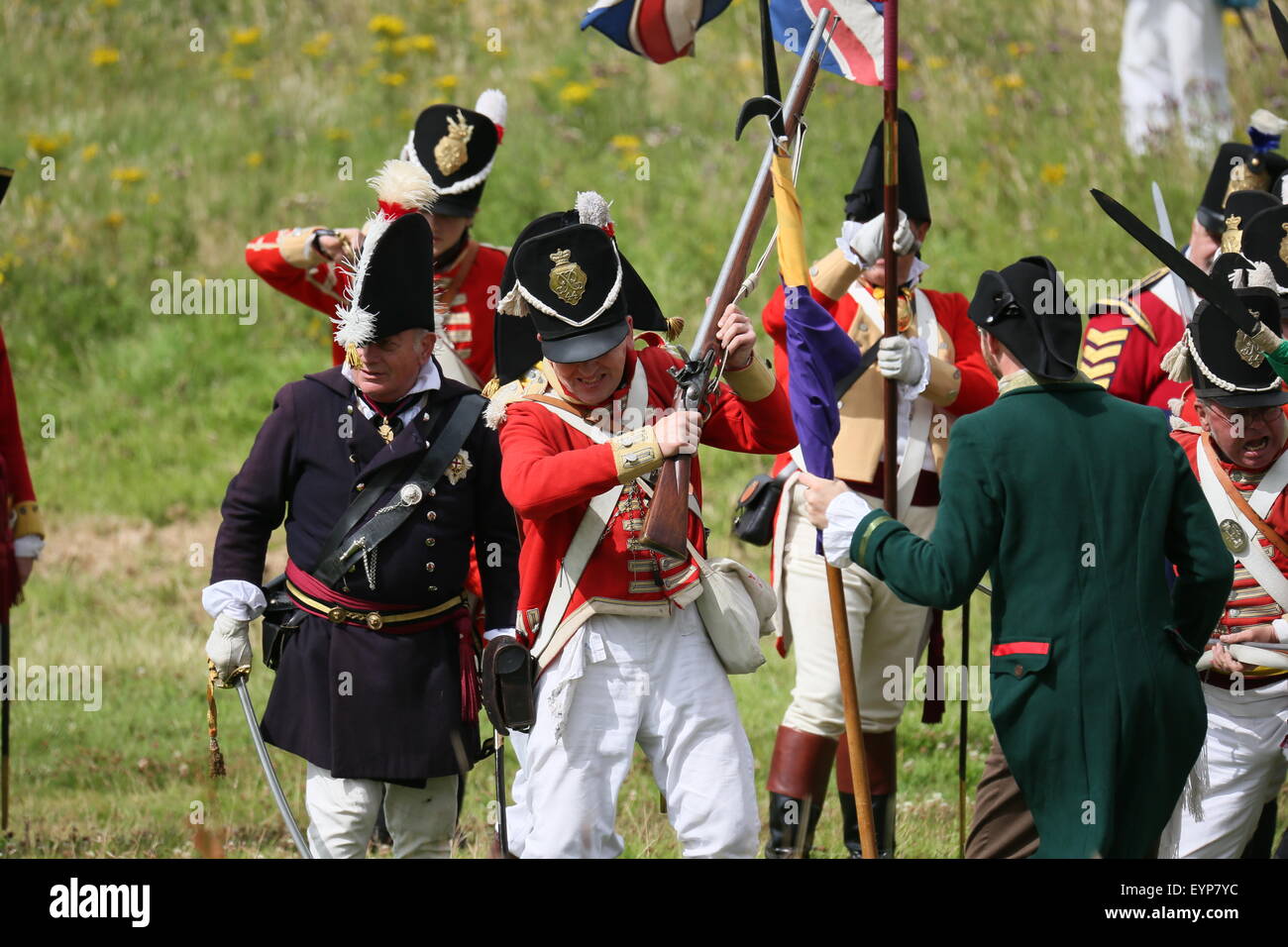 County Wexford, Ireland. 2nd Aug, 2015.Image from the Battle of Vinegar Hill reenactment near