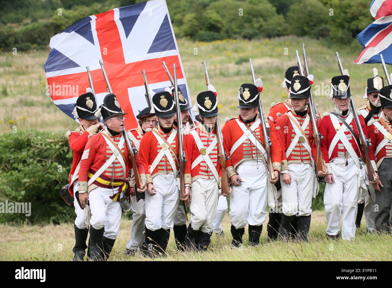 County Wexford, Ireland. 2nd Aug, 2015.Image from the Battle of Vinegar Hill reenactment near