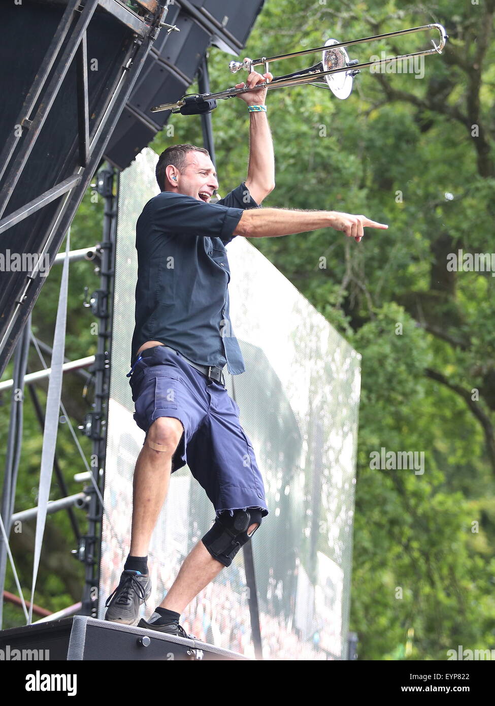 Penrith, Cumbria, UK. 1st August, 2015. Less Than Jake perform live on the Main Stage at Kendal Calling 2015. Credit:  SJN/Alamy Live News Stock Photo