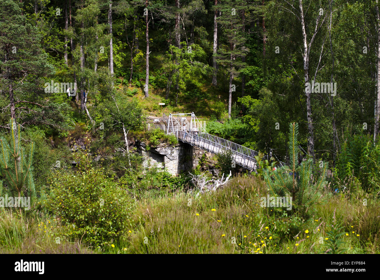 Suspension bridge Corrieshalloch created by The Falls of Measach Braemore Junction near