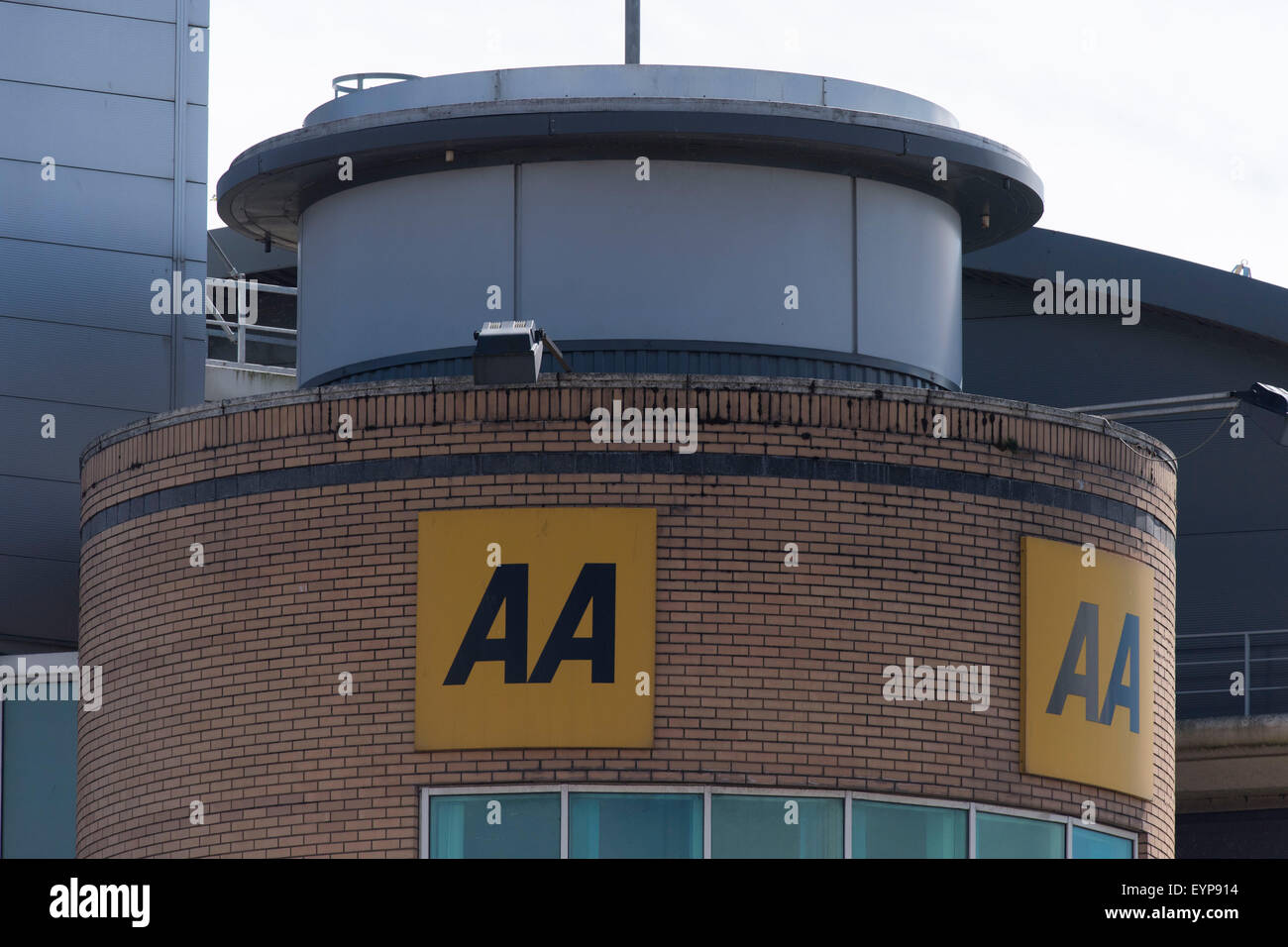 The AA building sign logo. Stock Photo