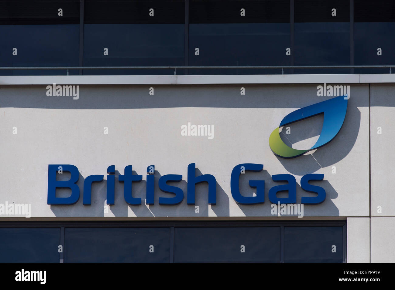 British Gas offices in Cardiff, Wales. British Gas is owned by Centrica and provides energy to millions of homes across the UK. Stock Photo
