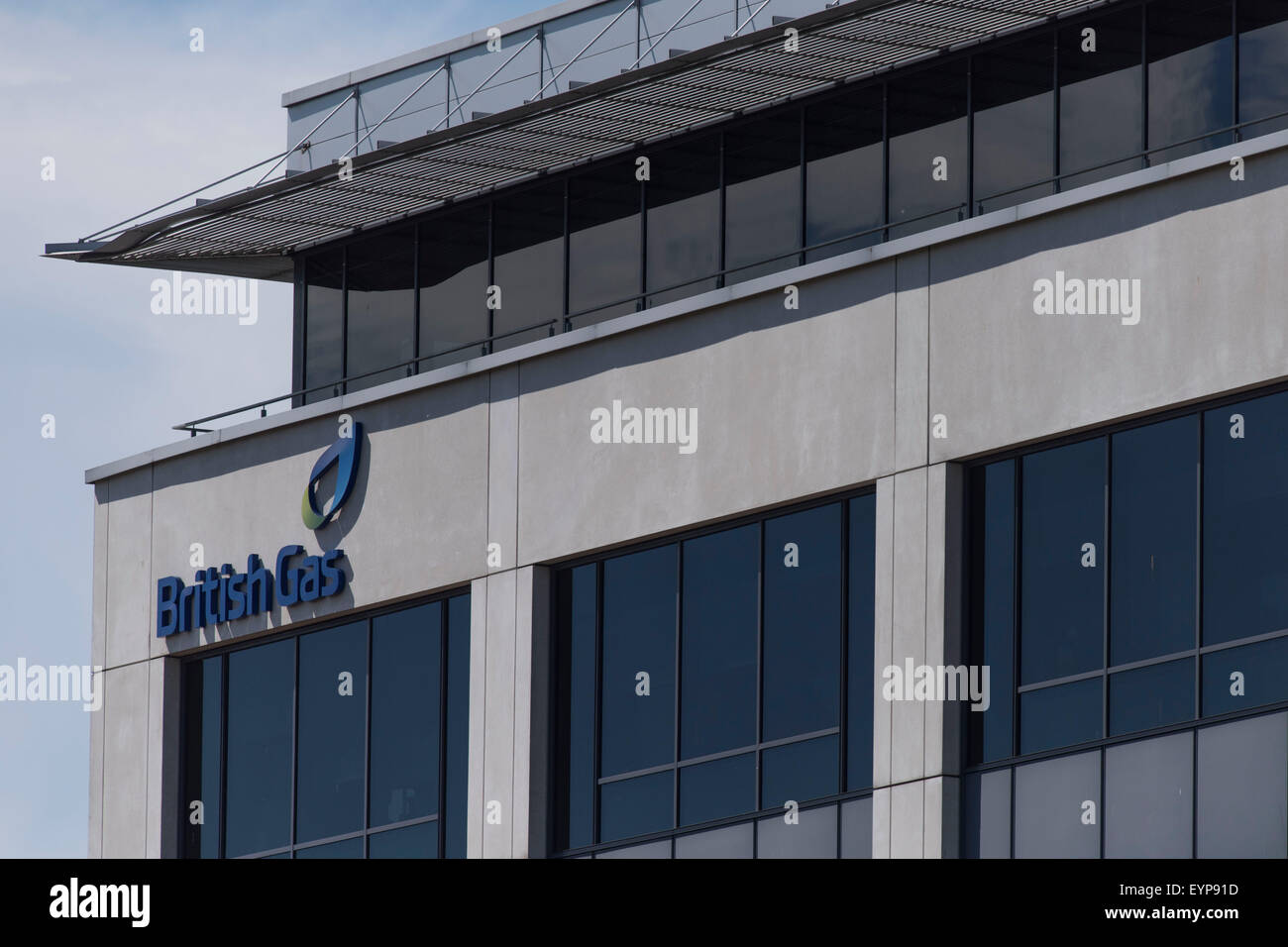 British Gas offices in Cardiff, Wales. British Gas is owned by Centrica and provides energy to millions of homes across the UK. Stock Photo