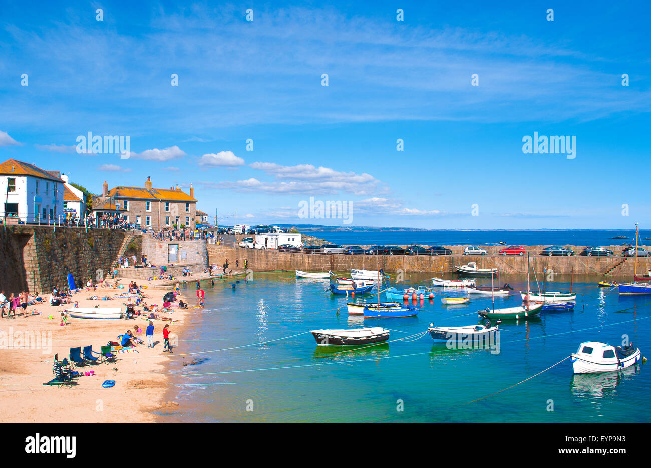 A beautiful view of the Cornish village, Mousehole. It attracts many