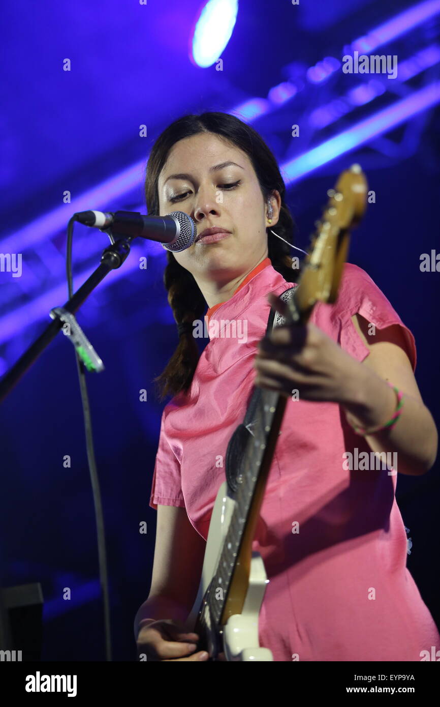 Penrith, Cumbria, UK. 1st August, 2015. Emmy The Great performs live on the Calling Out Stage at Kendal Calling 2015. Credit:  SJN/Alamy Live News Stock Photo