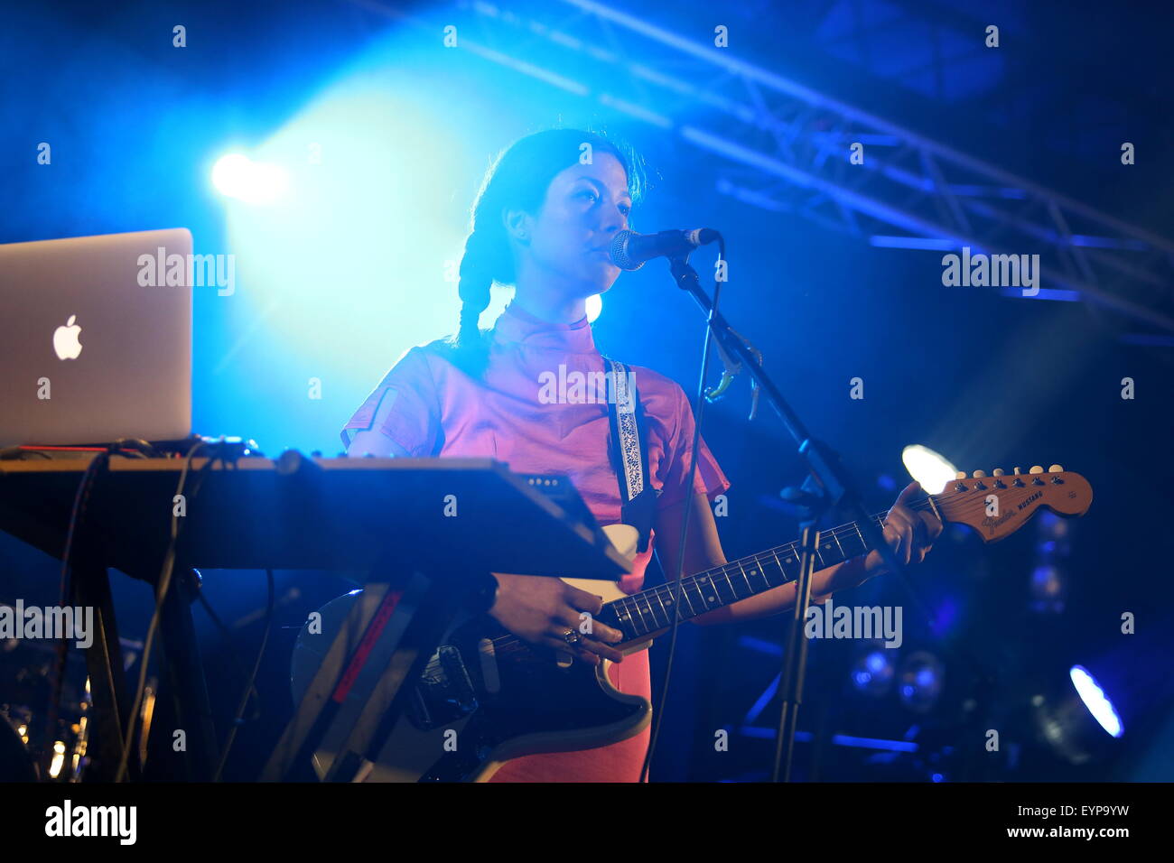 Penrith, Cumbria, UK. 1st August, 2015. Emmy The Great performs live on the Calling Out Stage at Kendal Calling 2015. Credit:  SJN/Alamy Live News Stock Photo