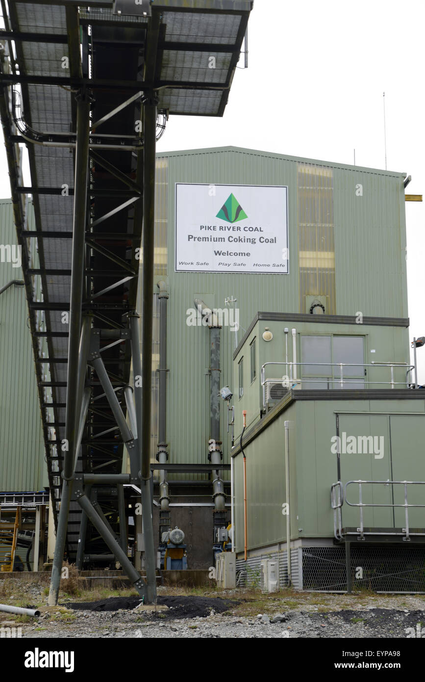 GREYMOUTH, NEW ZEALAND, MAY 20, 2015 Conveyors stand idle at the Pike