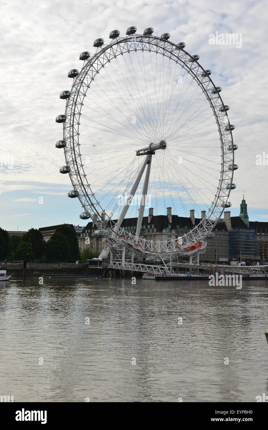 The London Eye in London in August 2015 Stock Photo