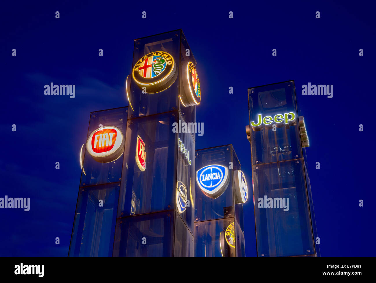 MIRAFIORI MOTOR VILLAGE, THE MAIN FCA SHOWROOM IN TURIN, ITALY Stock