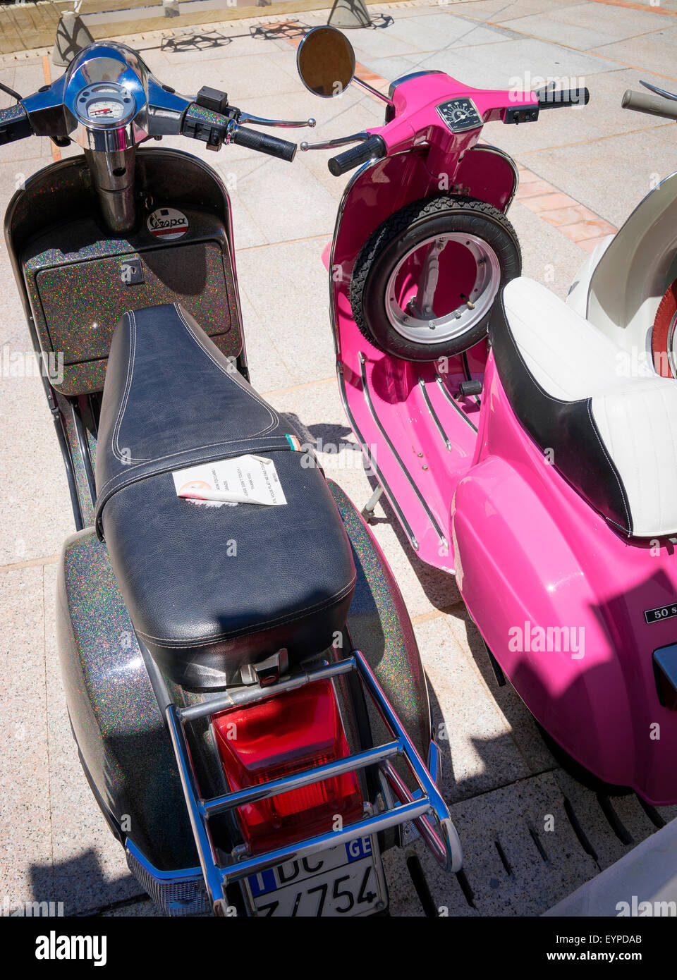 italian favorite way of transportation Vespa scooter Stock Photo Alamy