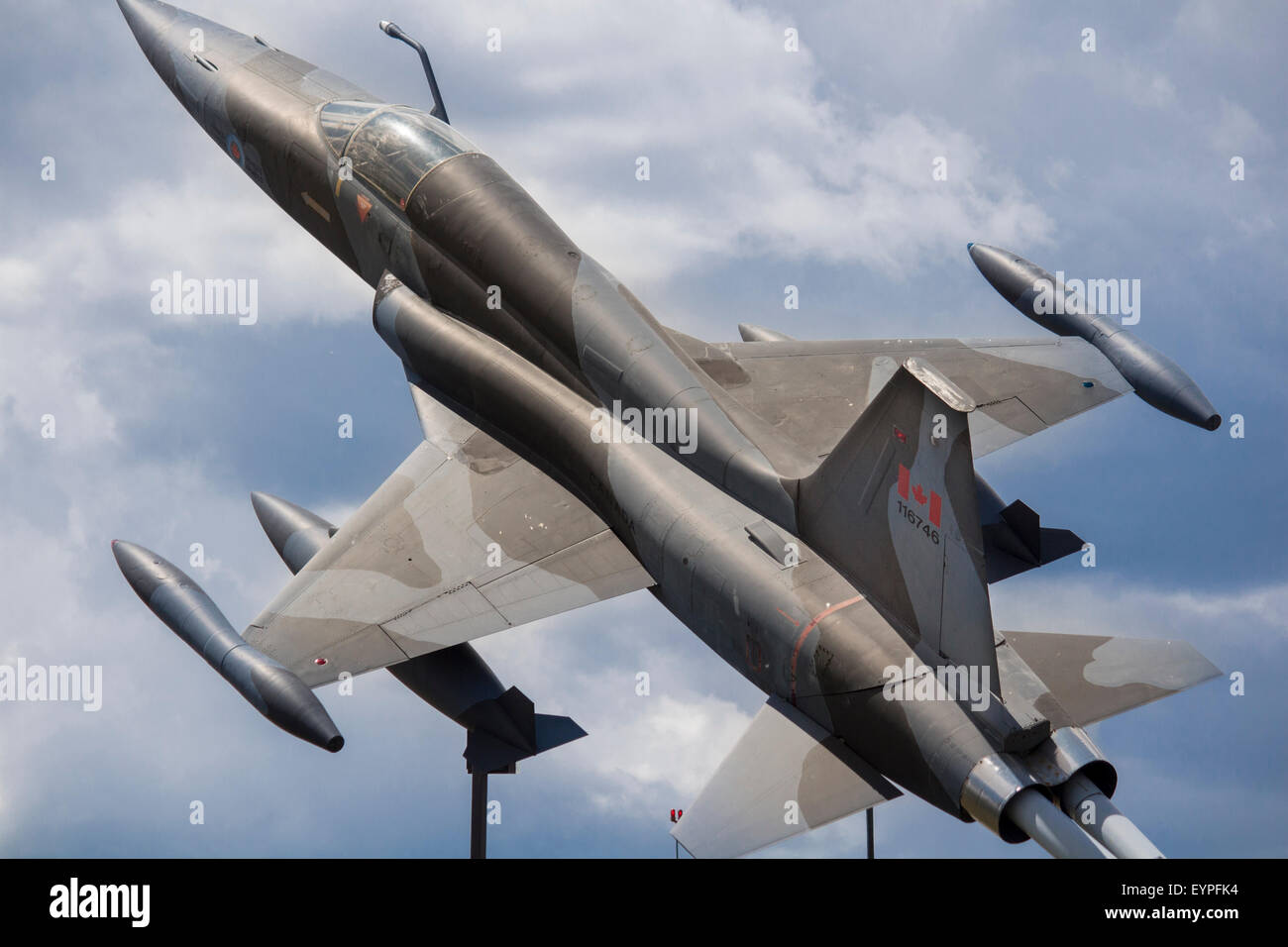 Northrop CF-5A Freedom Fighter Canadian Air Force jet on display at Downsview Airport in Toronto, Ontario Stock Photo
