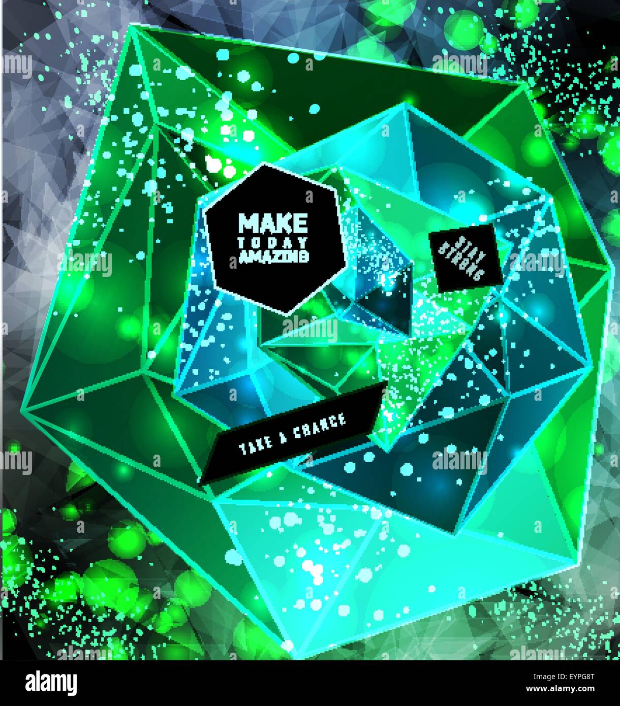 polygonal triangles and space background Stock Vector Image & Art - Alamy