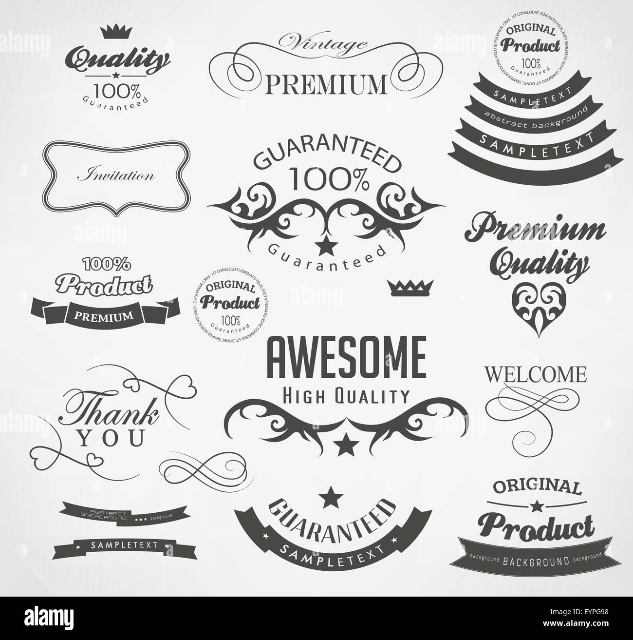 Set of calligraphic elements for design Stock Vector Image & Art - Alamy