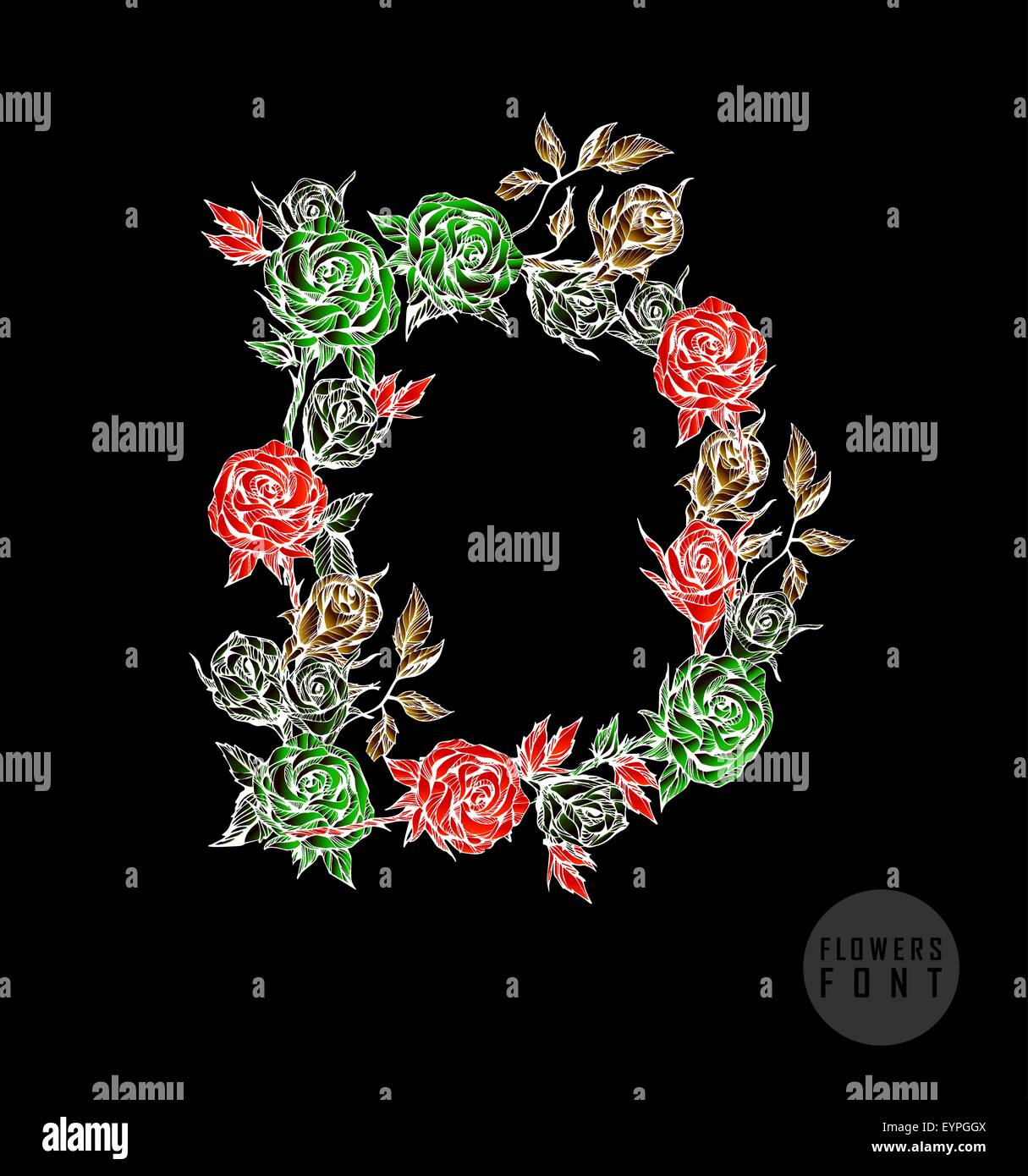 Vector colorful flower font Stock Vector Image & Art - Alamy