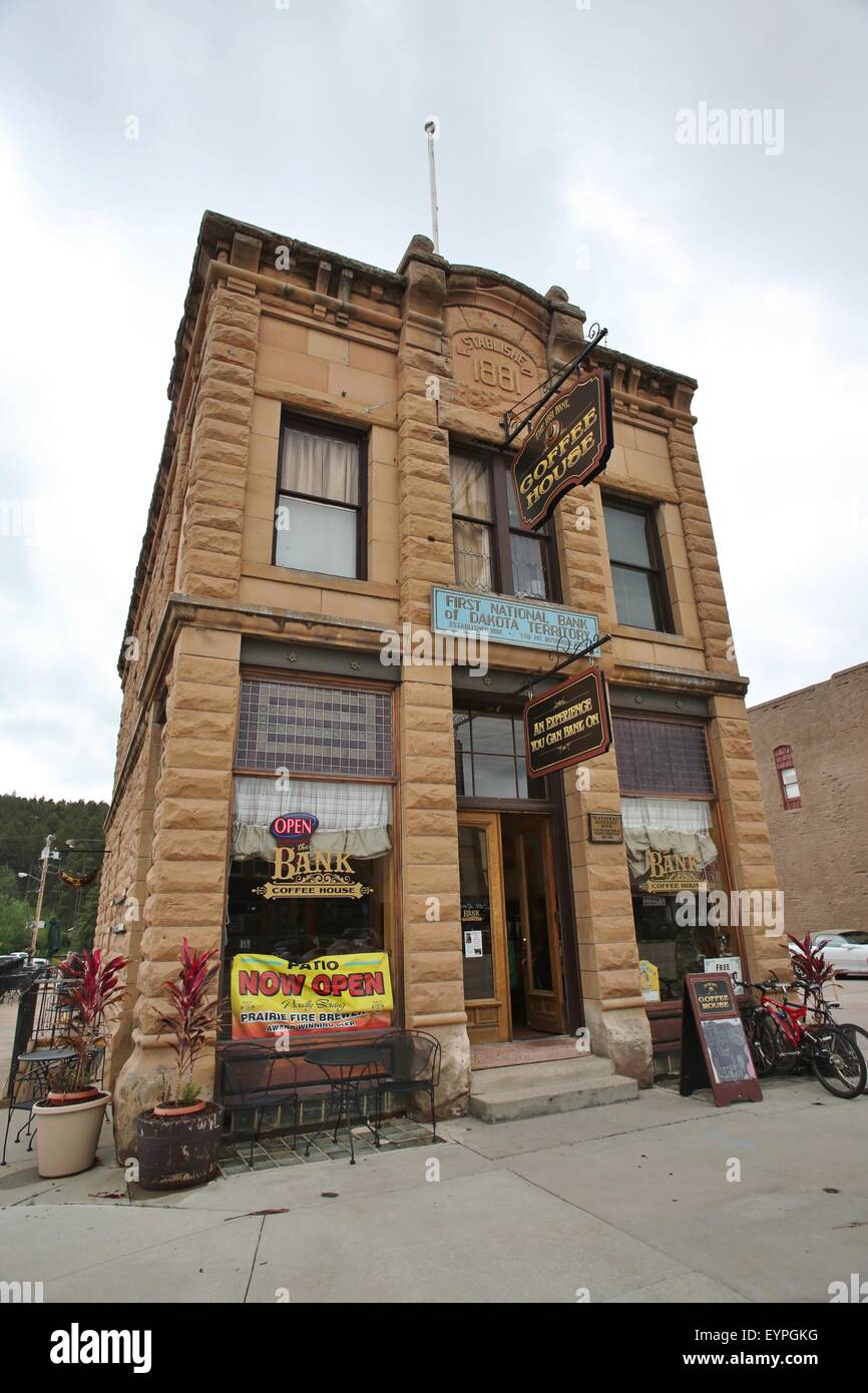 First National of Territory converted into a coffee shop South Dakota Stock Photo - Alamy