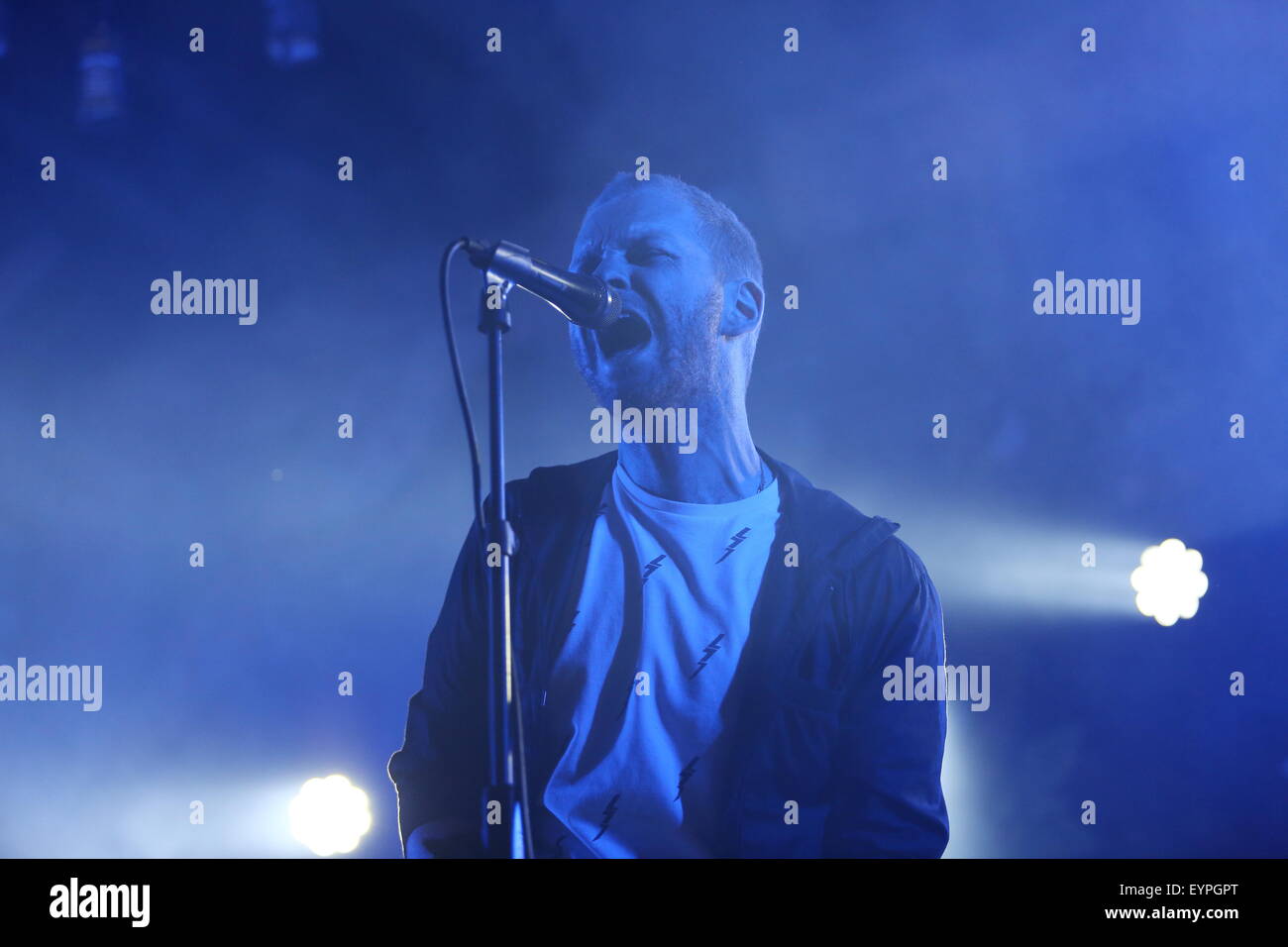 Penrith, Cumbria, UK. 1st August, 2015. The Sunshine Underground perform live on the Woodlands Stage at Kendal Calling 2015. Credit:  SJN/Alamy Live News Stock Photo