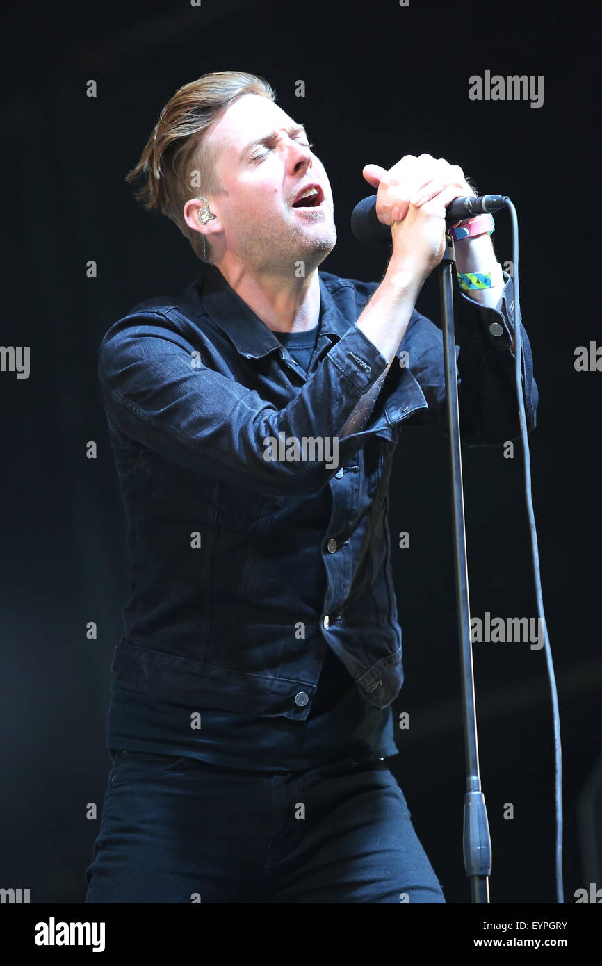 Kaiser Chiefs perform live on the Main Stage at Kendal Calling 2015 Stock Photo