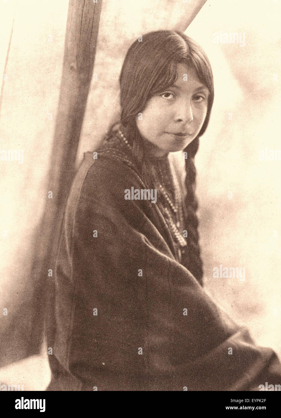 The Flower of the Wigwam, Native American Woman, circa 1900 Stock Photo