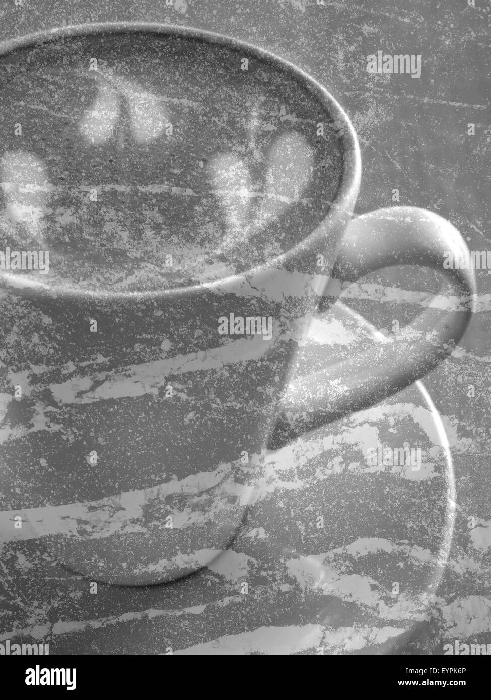 Black and White Coffee with hearts Stock Photo Alamy