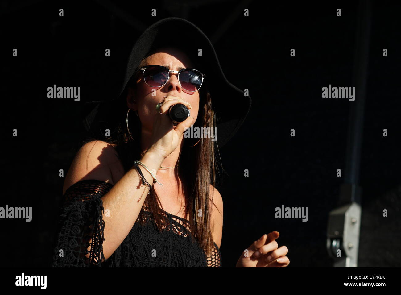 London, UK, 2nd Aug  2015 : Olivia Louse perform at the 10th anniversary of Brixton Splash hosts by Black Cultural Archives food in Brixton, London. Photo by See Li/Alamy Live News Stock Photo