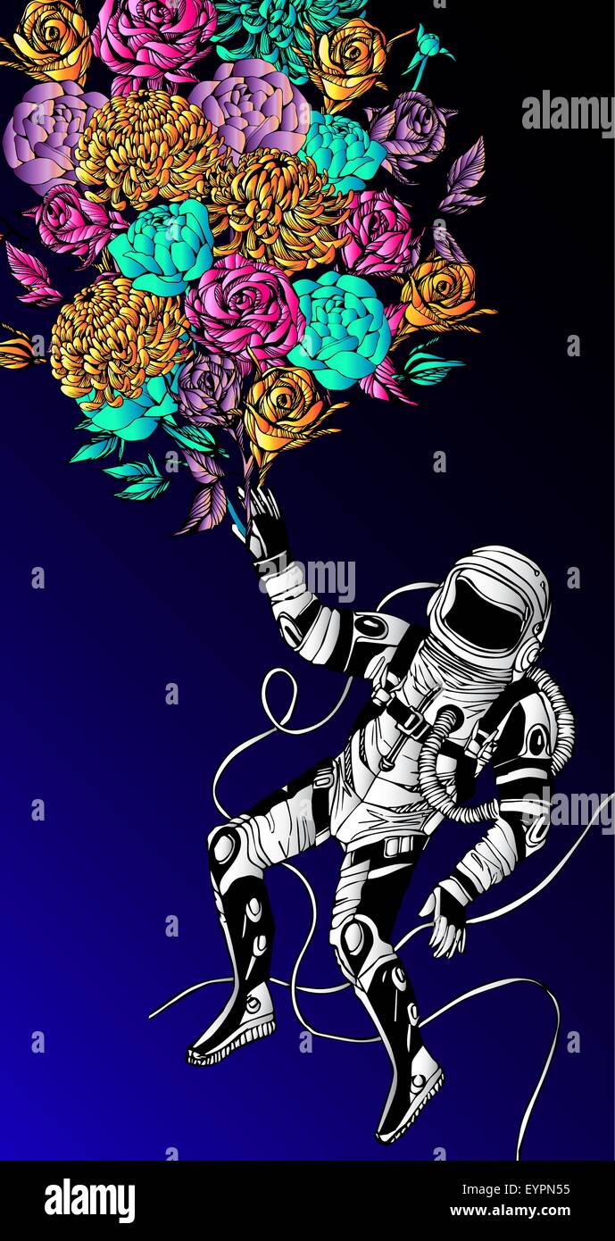 Space concept with astronaut Stock Vector Image & Art - Alamy