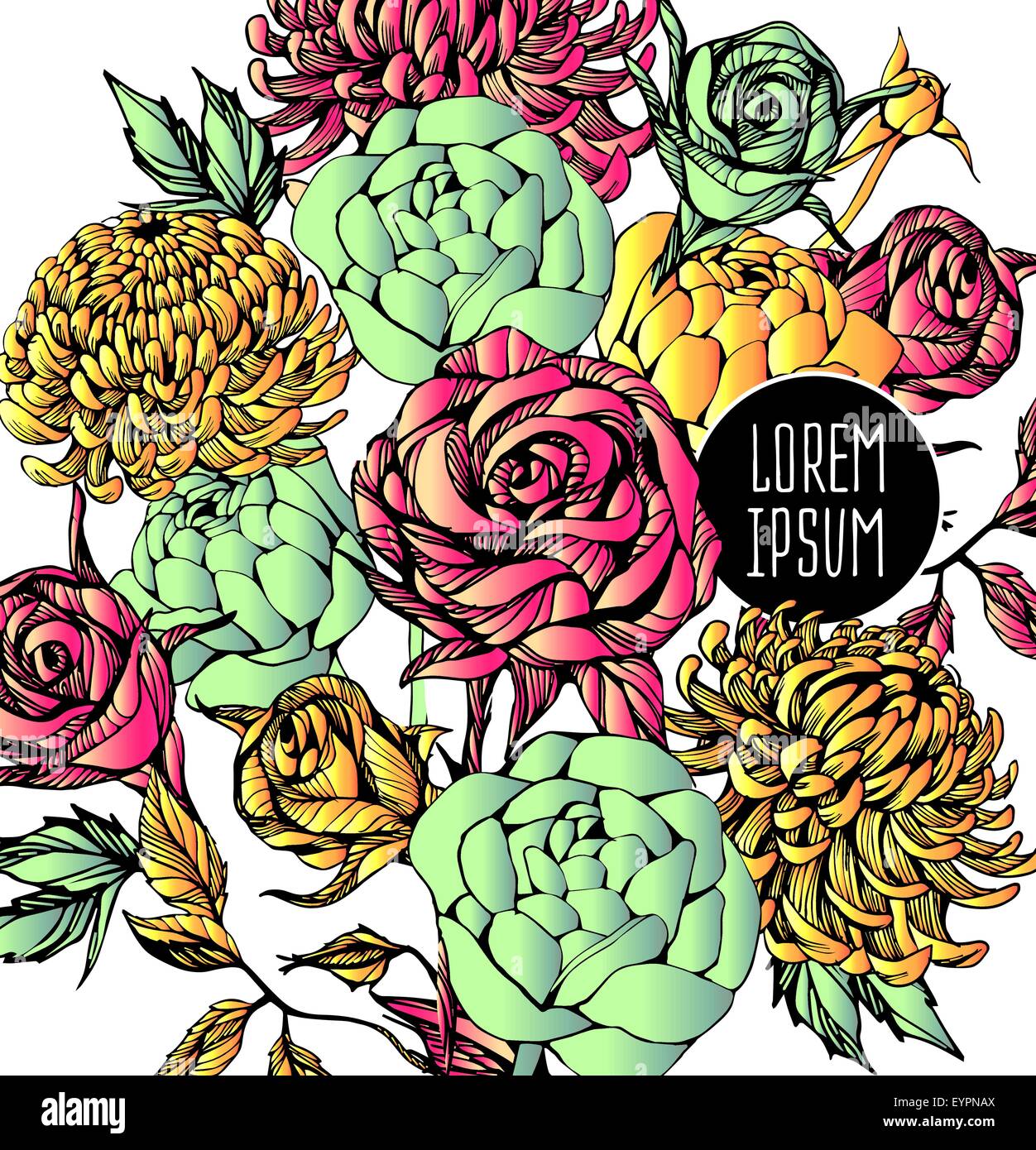 beautiful flower background art Stock Vector Image & Art - Alamy