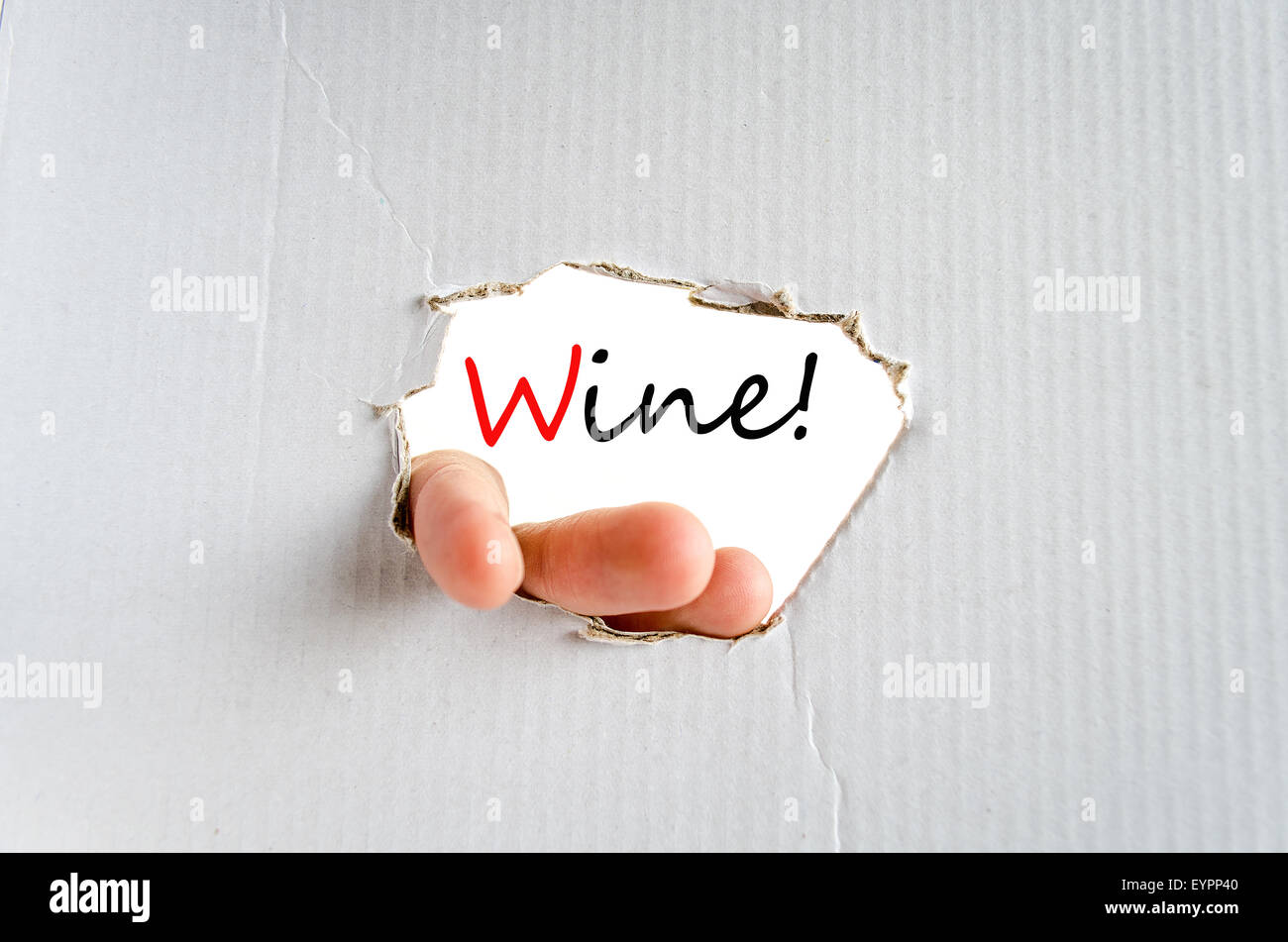 Wine text concept isolated over white background Stock Photo