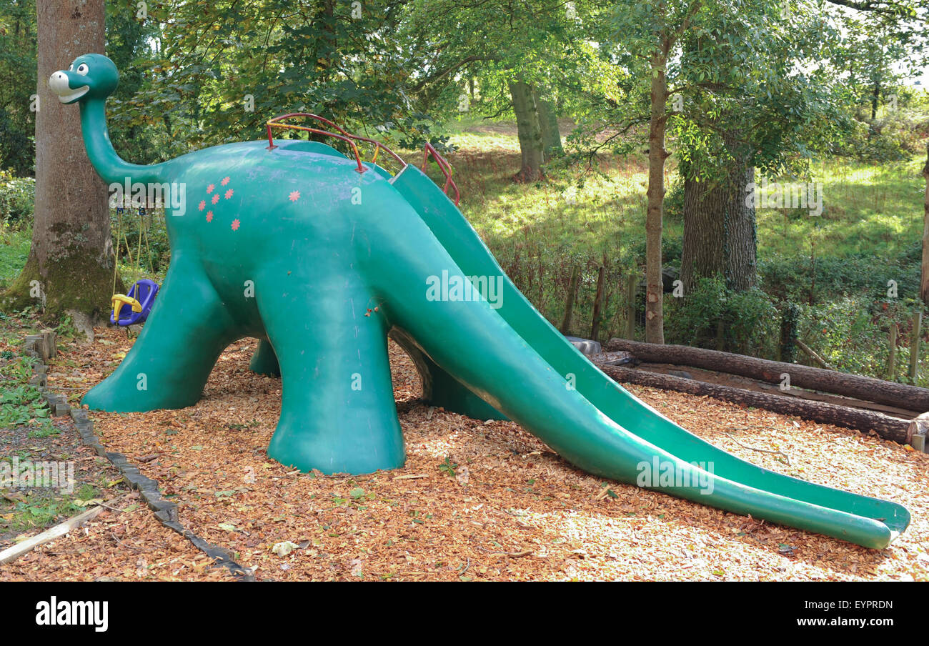 Children's Dinosaur Slide at Tapeley Park on the Coast at Instow