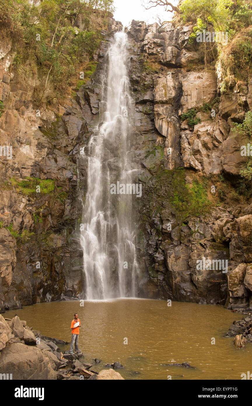 Lephis waterfall, Lephis Forest, Ethiopia Stock Photo