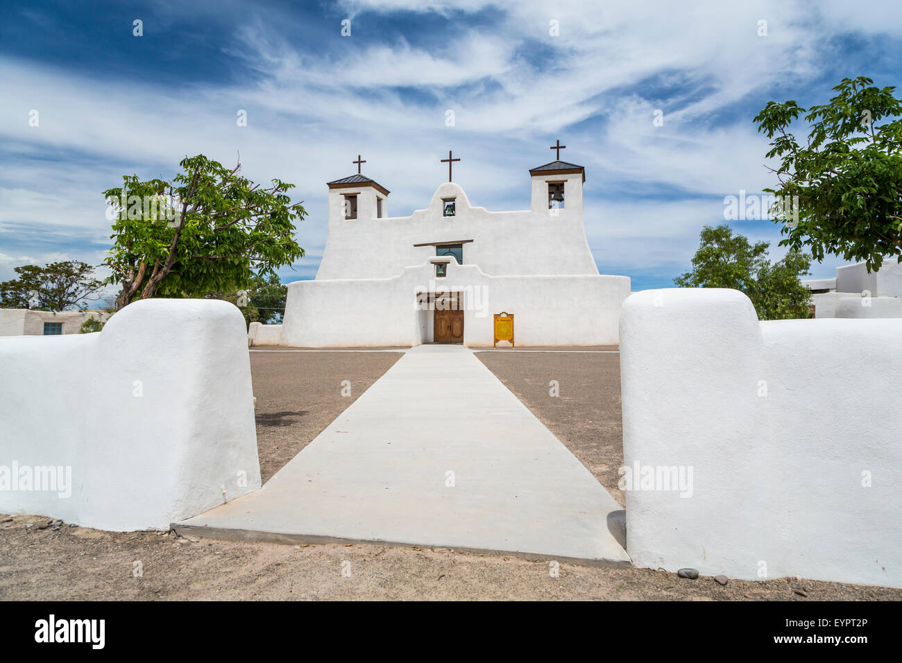 The St. Augustine Church in the Pueblo of Isleta, New Mexico, USA Stock