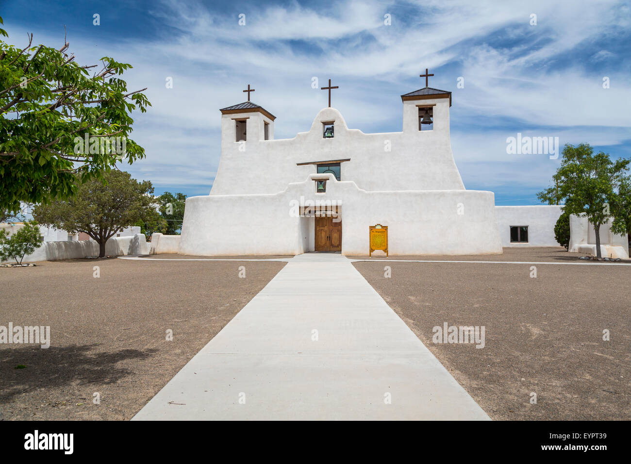 The St. Augustine Church in the Pueblo of Isleta, New Mexico, USA Stock