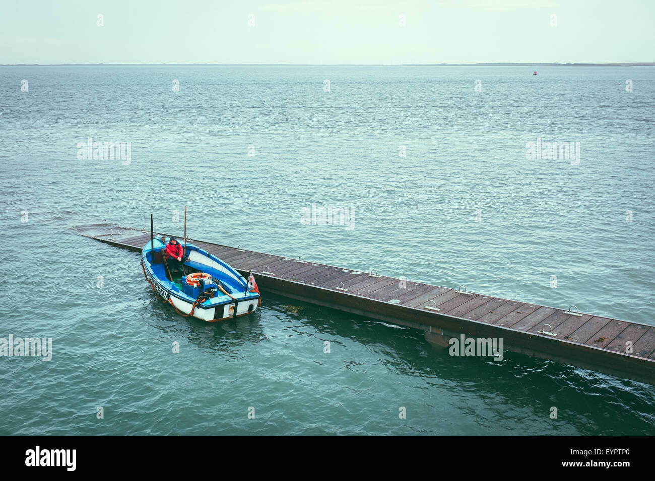 Boat at the Jetty Stock Photo