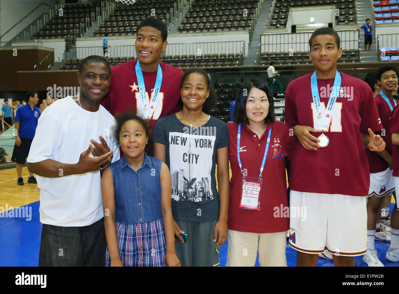 Hannaryz Arena, Kyoto, Japan. 3rd Aug, 2015. Rui Hachimura (), AUGUST 3, 2015 - Basketball : 2015 All-Japan Inter High School Championships, Men's Award Ceremony at Hannaryz Arena, Kyoto, Japan. © YUTAKA/AFLO SPORT/Alamy Live News Stock Photo