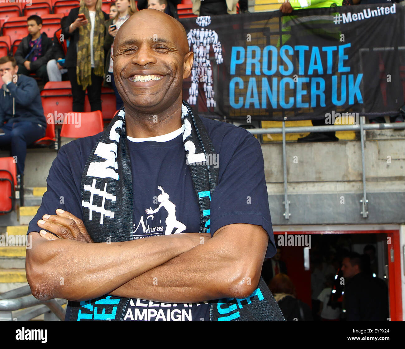 Errols Game for Prostrate Cancer, Men United v Orient Legends at Matchroom Stadium, London  Featuring: Luther Blissett Where: London, United Kingdom When: 31 May 2015 C Stock Photo