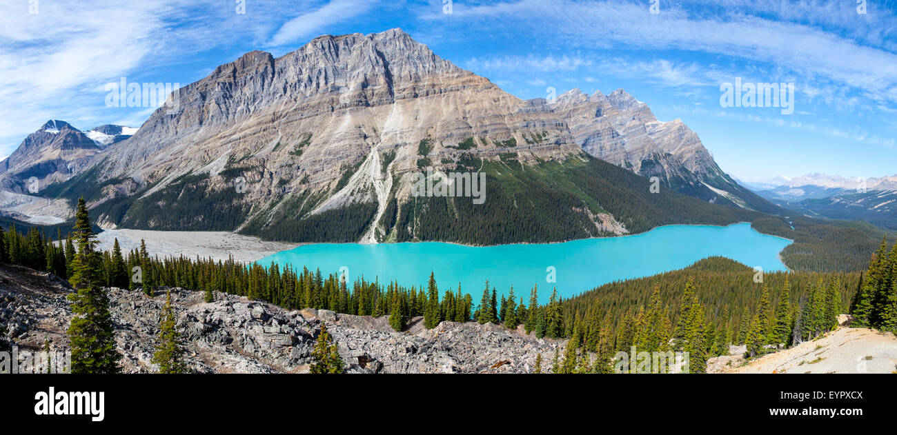 Panorama of Peyto Lake Banff National Park Alberta Canada Stock Photo ...