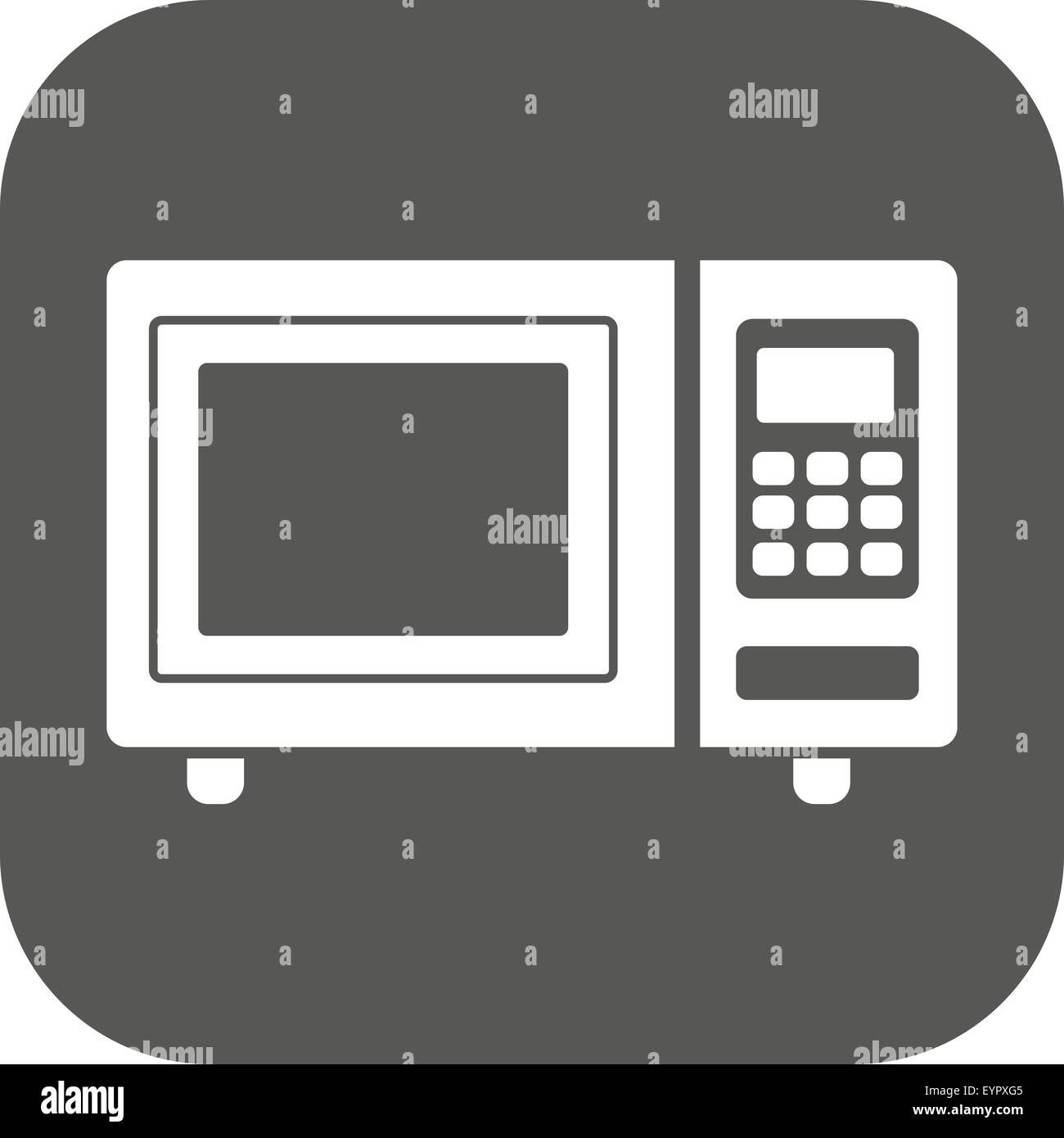 The microwave oven icon. Kitchen symbol. Flat Stock Vector Image & Art ...