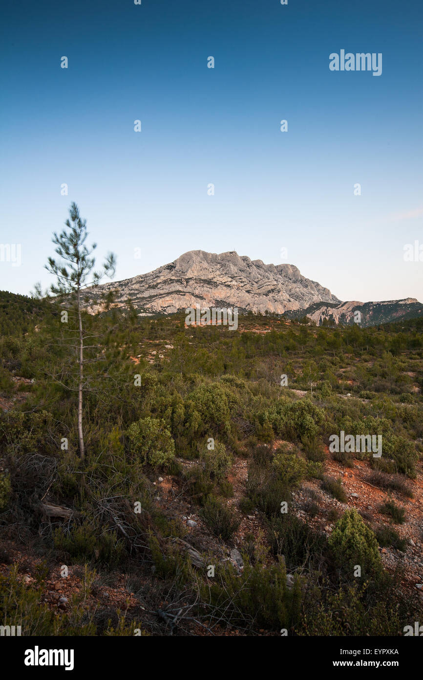 Mont Sainte Victoire in Provence, France Stock Photo