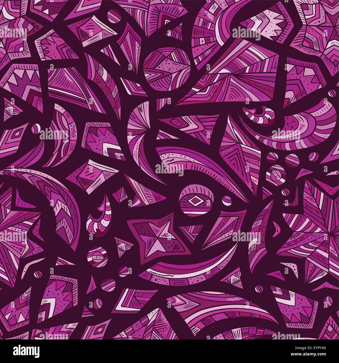Seamless abstract geometric pattern with aztec painted elements Stock ...