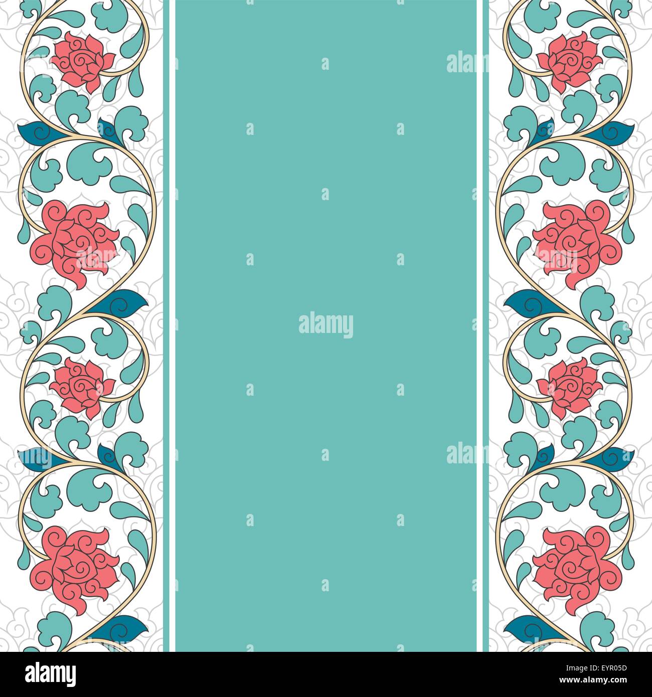 Floral oriental pattern in vintage style Stock Vector Image & Art Alamy