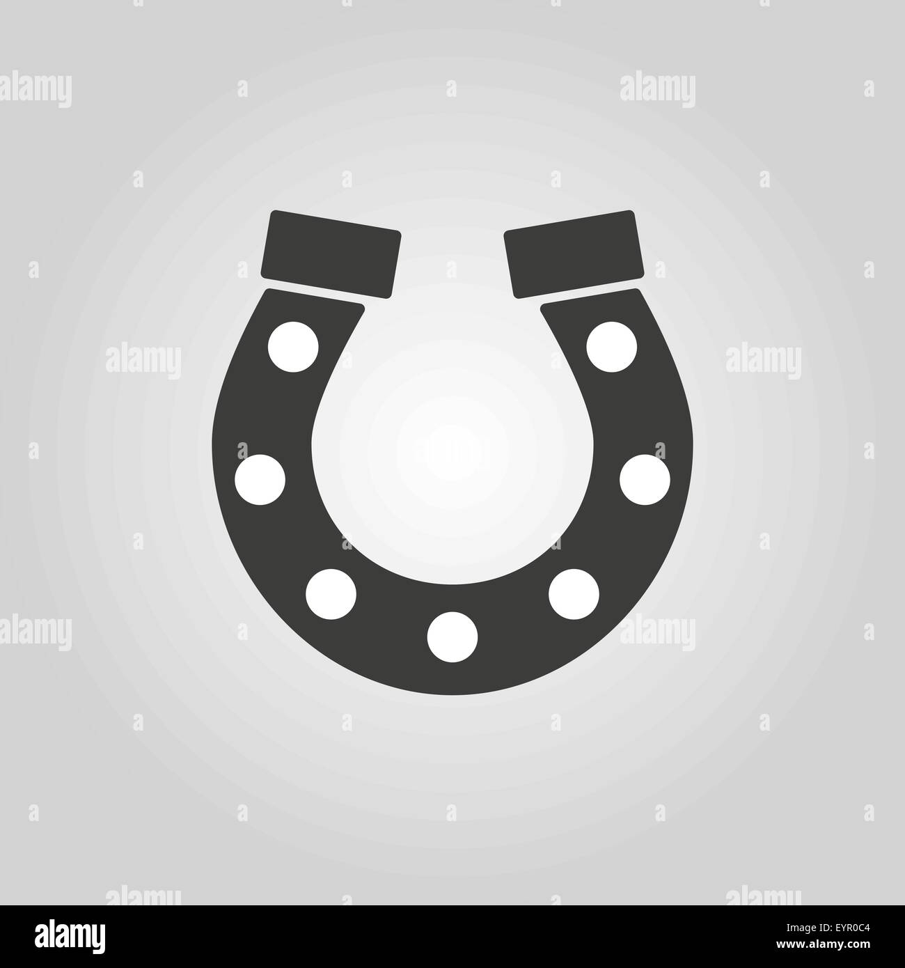 The horseshoe icon. Horse and races symbol. Flat Stock Vector Image
