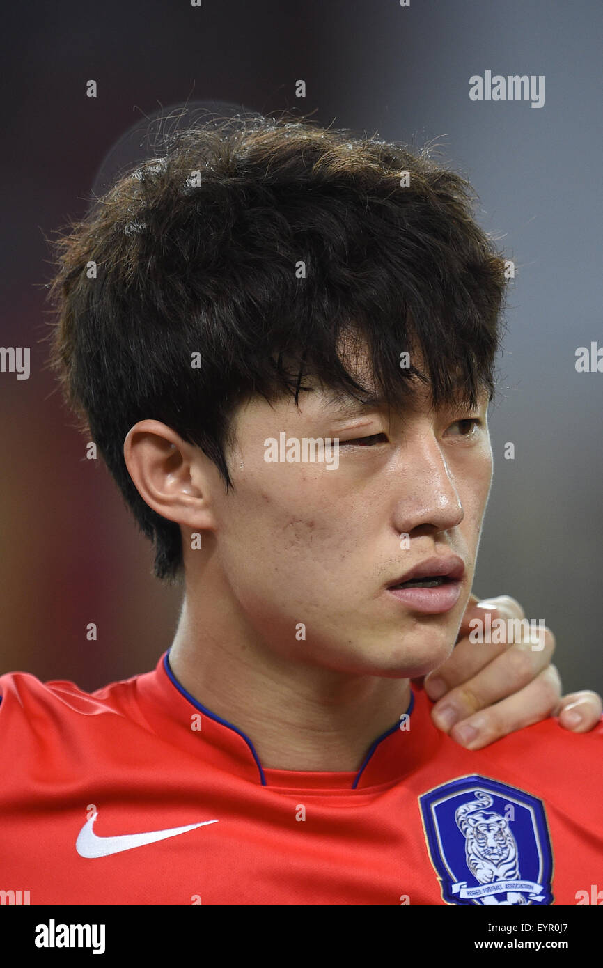Wuhan Sports Center Stadium, Wuhan, China. 2nd Aug, 2015. Jae Sung Lee (KOR), Wuhan Sports Center Stadium, Wuhan, China. 2nd Aug, 2015. EAFF East Asian Cup 2015 between China 0-2 South Korea at Wuhan Sports Center Stadium, Wuhan, China. Credit:  AFLO SPORT/Alamy Live News Stock Photo