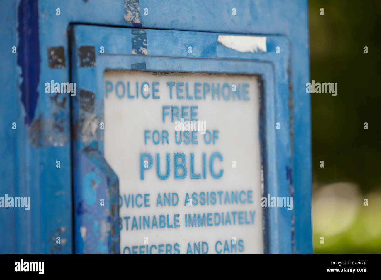 A Police Telephone Stock Photo