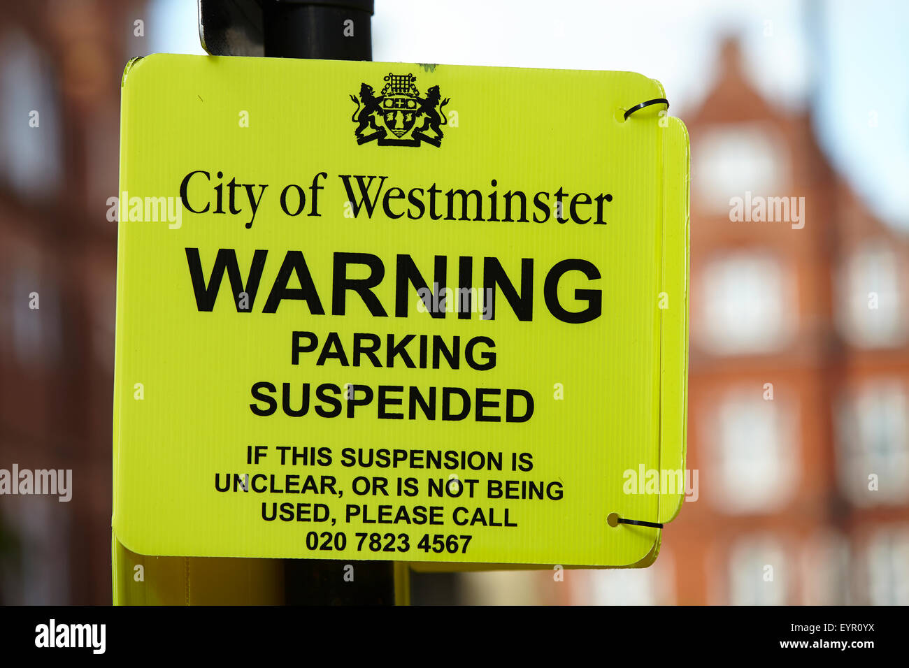 Parking Suspended - Sign Stock Photo